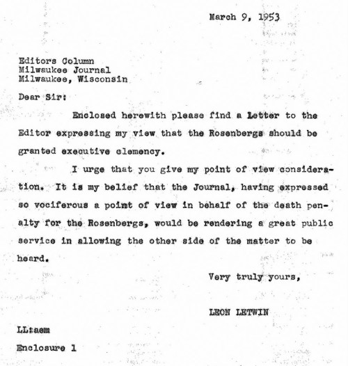 1953.02.09 Leon articles and letters about impending Rosenberg execution_Page_01